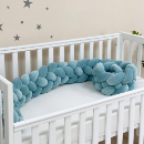 Protectie laterala patut bebe tripla menta inchis